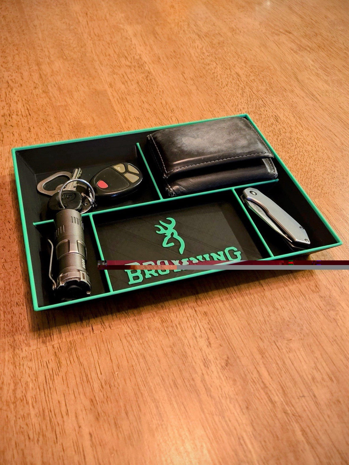 Browning EDC Valet Tray Organizer Wallet Keys Knife Desk Catchall Gift