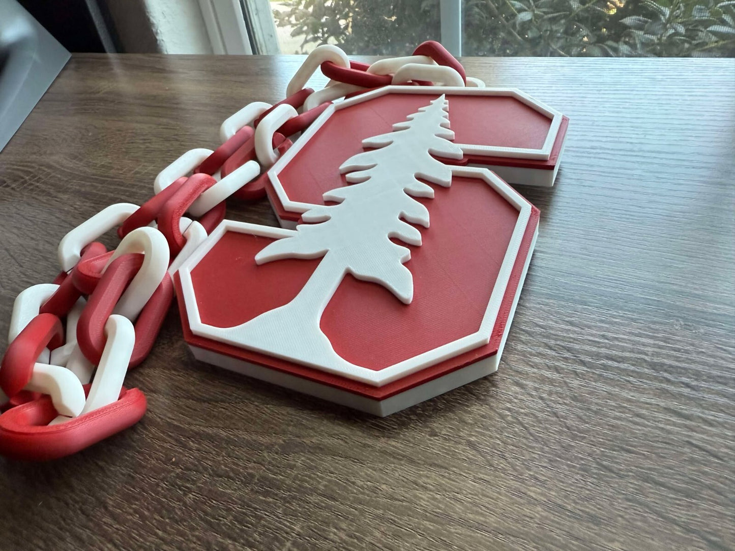 Stanford Cardinal Oversized Necklace, Pendant Chain