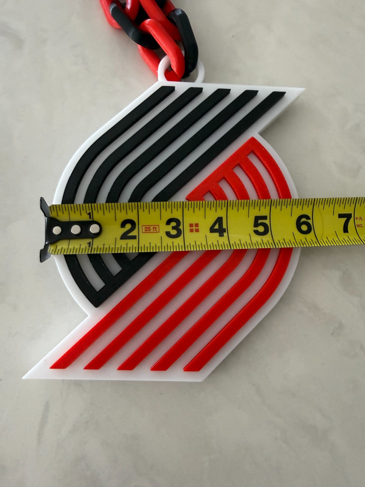 Portland Trail Blazers Oversized Necklace Fan Pendant 3D Printed