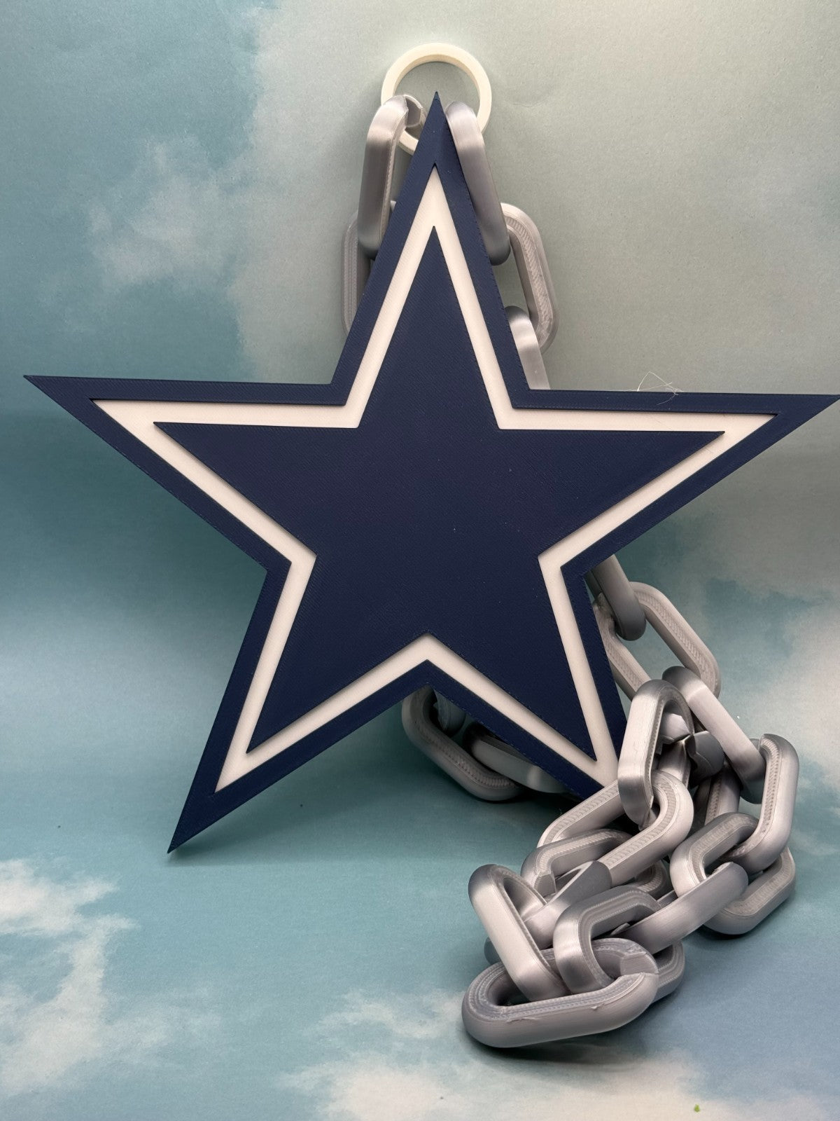 Dallas Cowboys Oversized Necklace Logo Pendant Hype Chain Handmade 3D printed