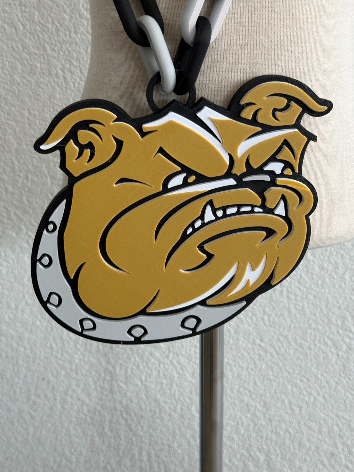 Bryant Bulldogs Oversized Necklace, Turnover Hype Chain HandMade 3D Printed