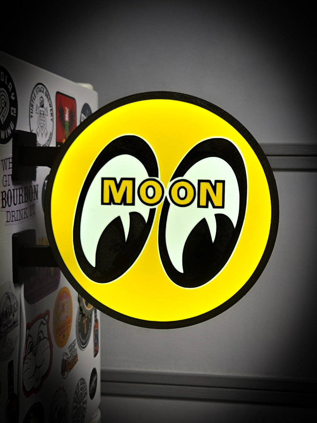 MOON Equipped ~ MOONEYES 12 Inch Light Box LED Sign 3D Printed Wall Decor