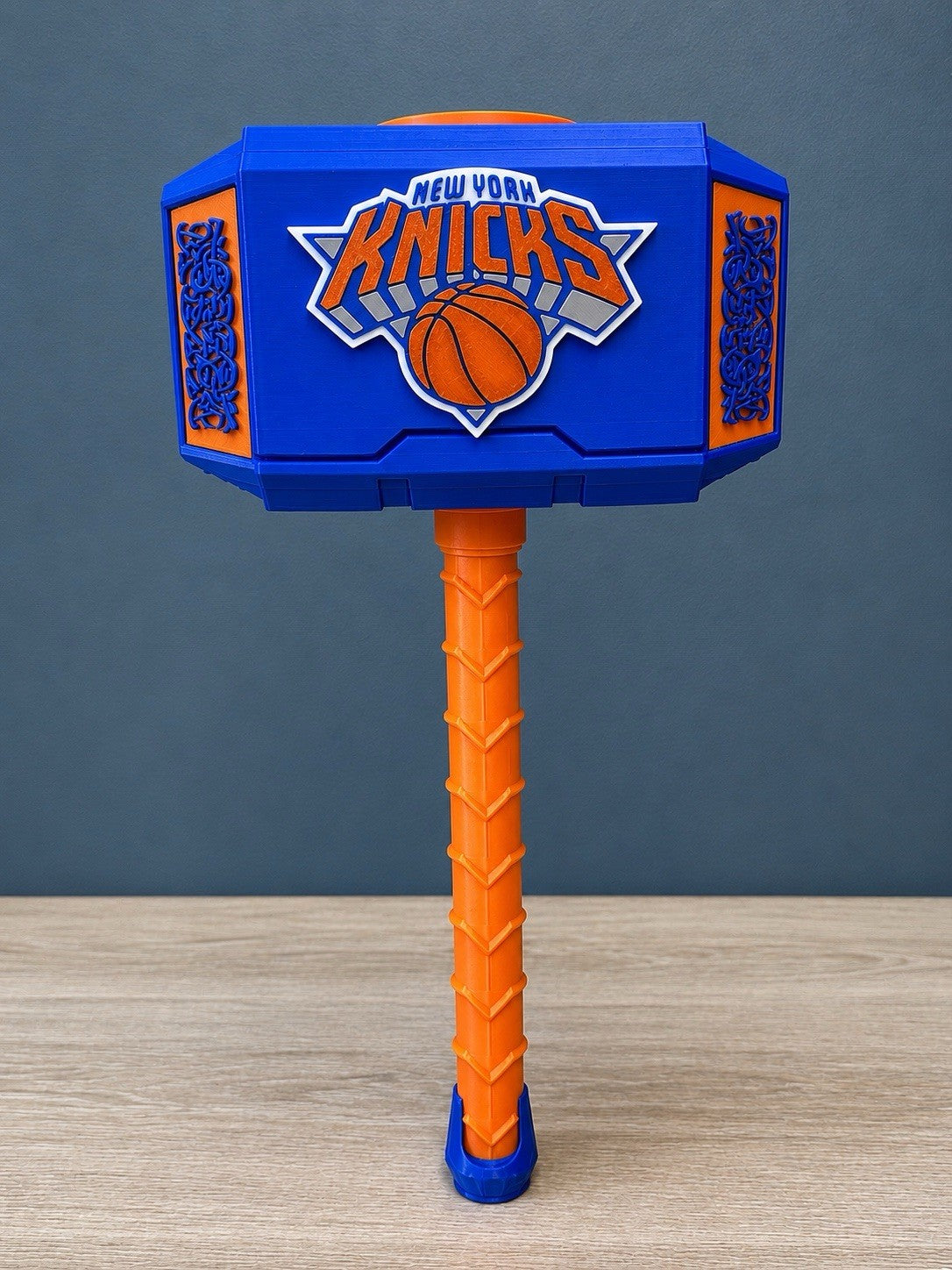 New York Knicks 13” Thor Hammer & Rock NBA Unique Fan Gifts Man Cave Office