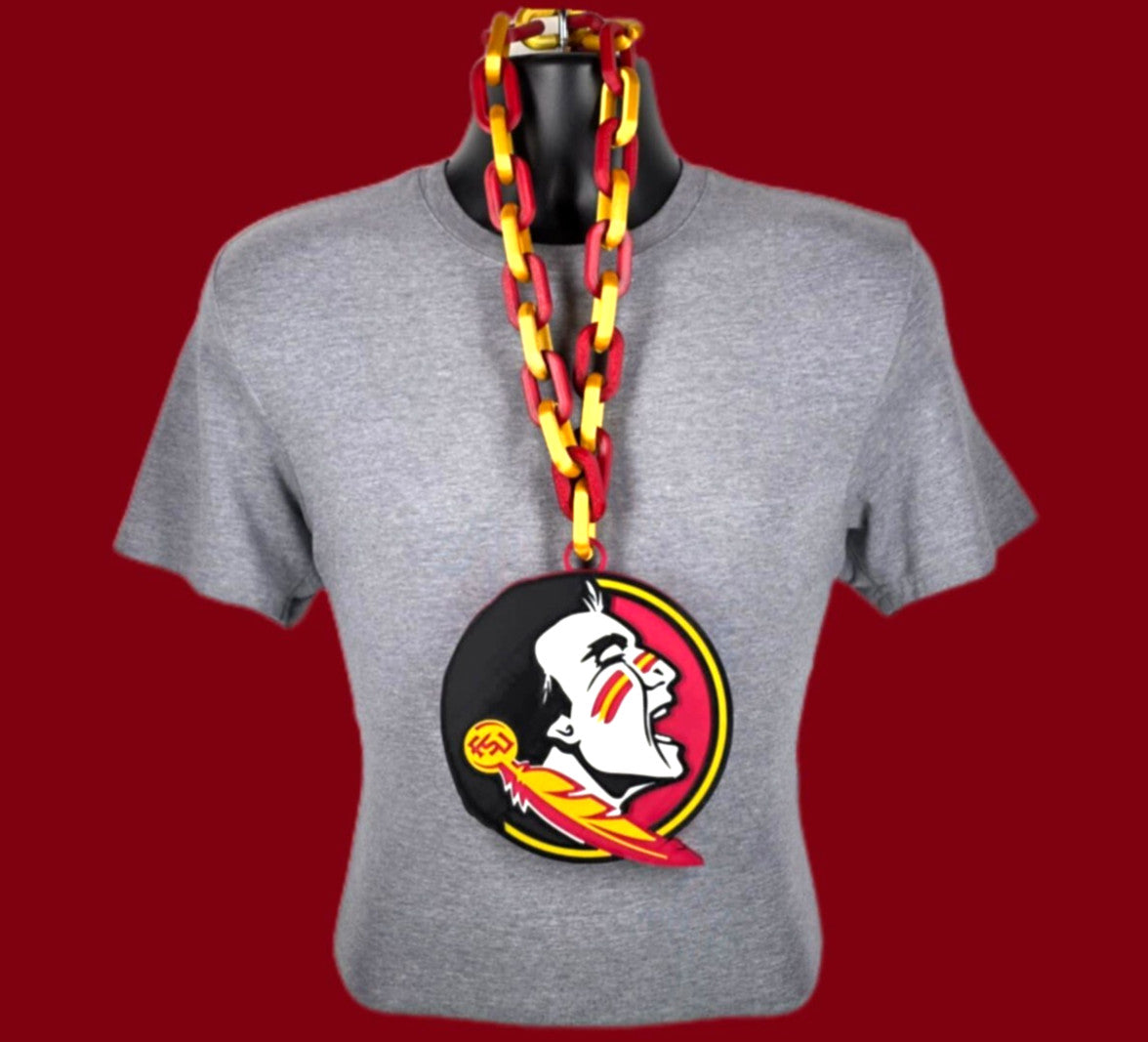 Florida State Seminoles Fan Chain NCAA Big Logo Oversized Necklace Game Day