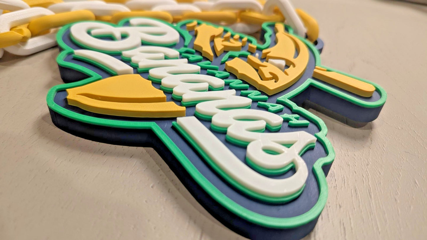 Savannah Bananas Logo Over-Sized Necklace Logo Pendant Hype Chain