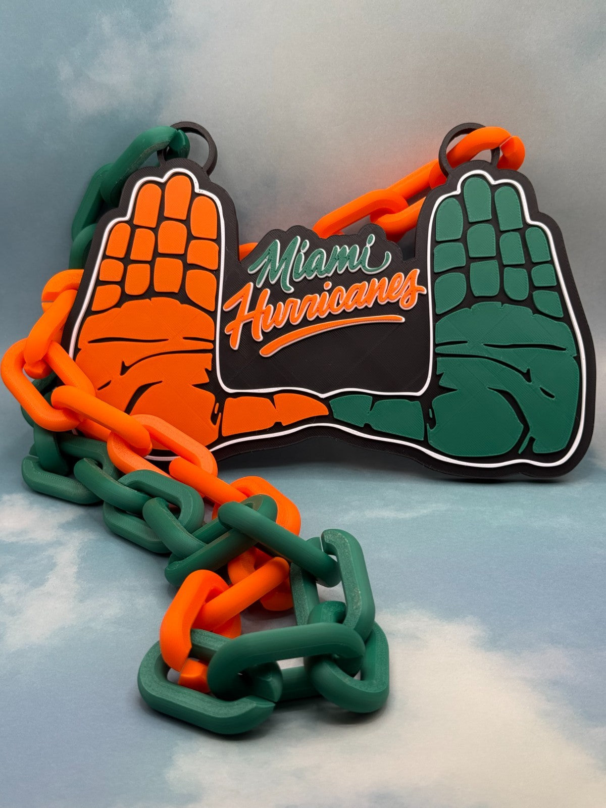 University of Miami Hurricanes - Throwing Up The U Oversized Cain Pendant