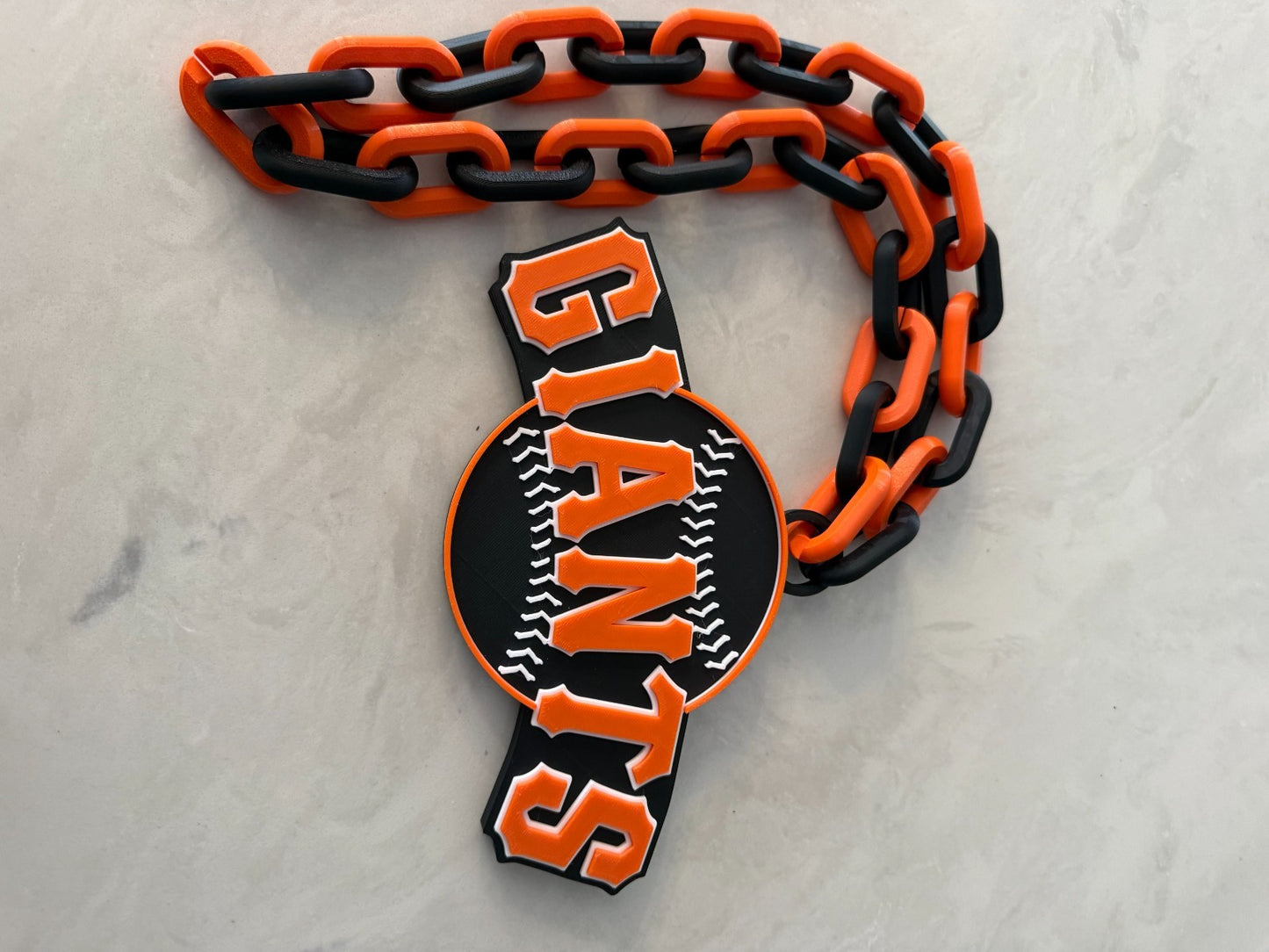 San Francisco Giants Blackout Edition Oversized Hype Necklace & Chain