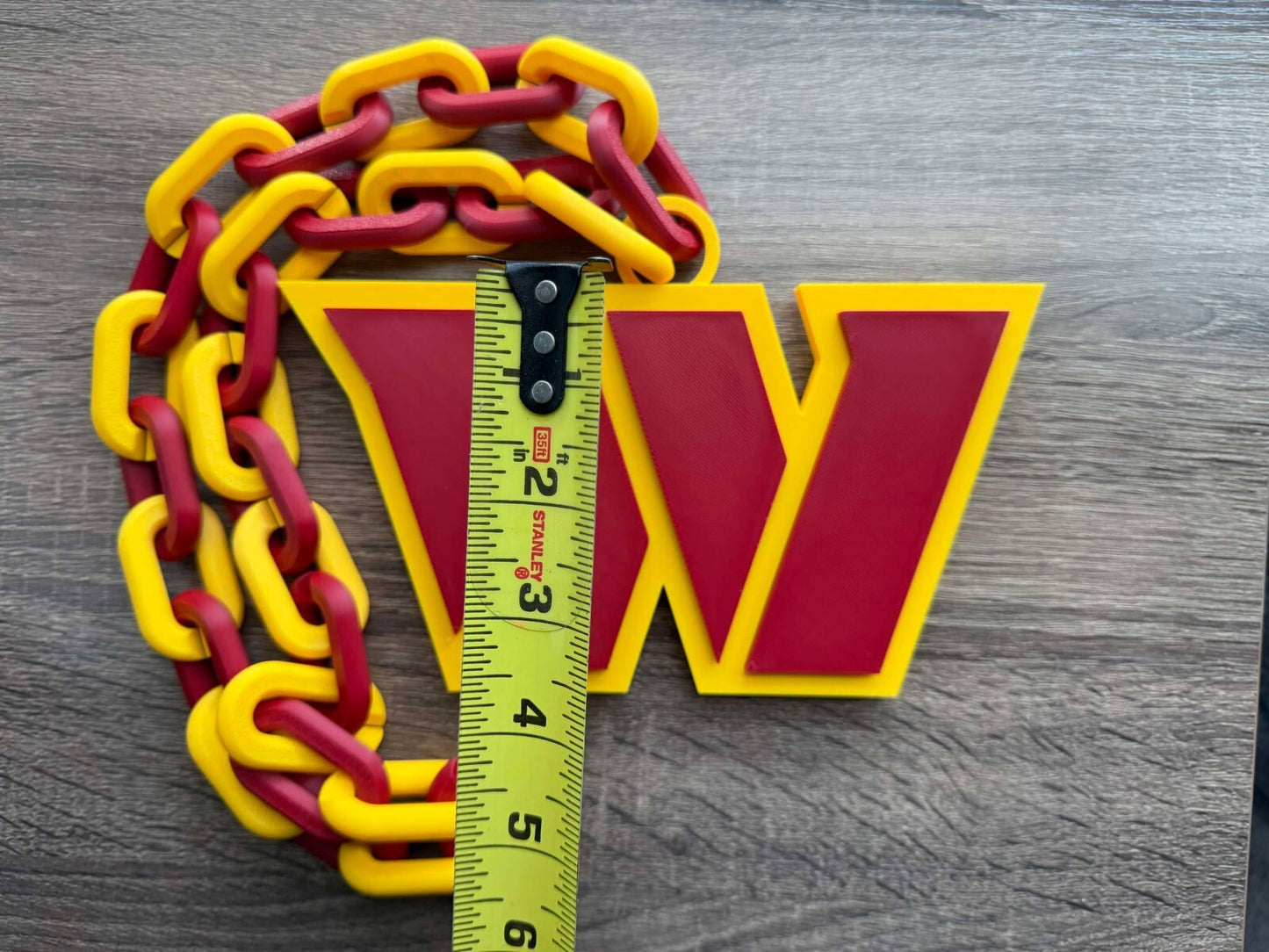 Washington Commanders Oversized Necklace, Hype Chain [Made to Order]