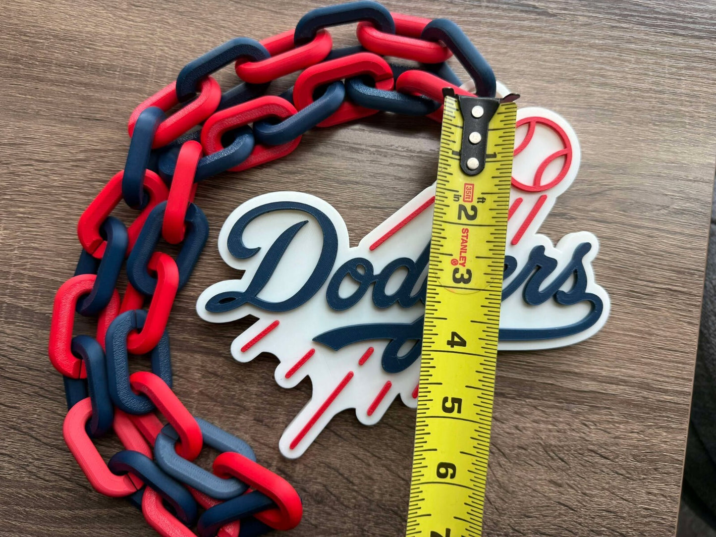 Los Angeles Dodgers 3D Printed Sports Chain, Necklace