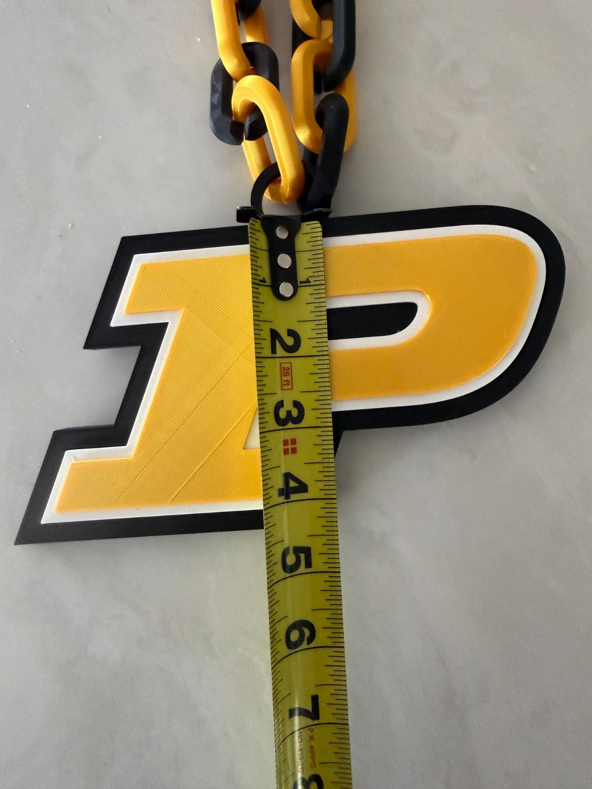 Purdue Boilermakers Logo Oversized Necklace Pendant Chain Handmade 3D Printed