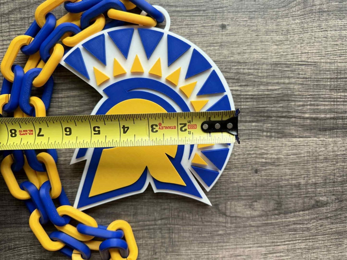 San Jose State Spartans Logo Oversized Necklace, Pendant Chain