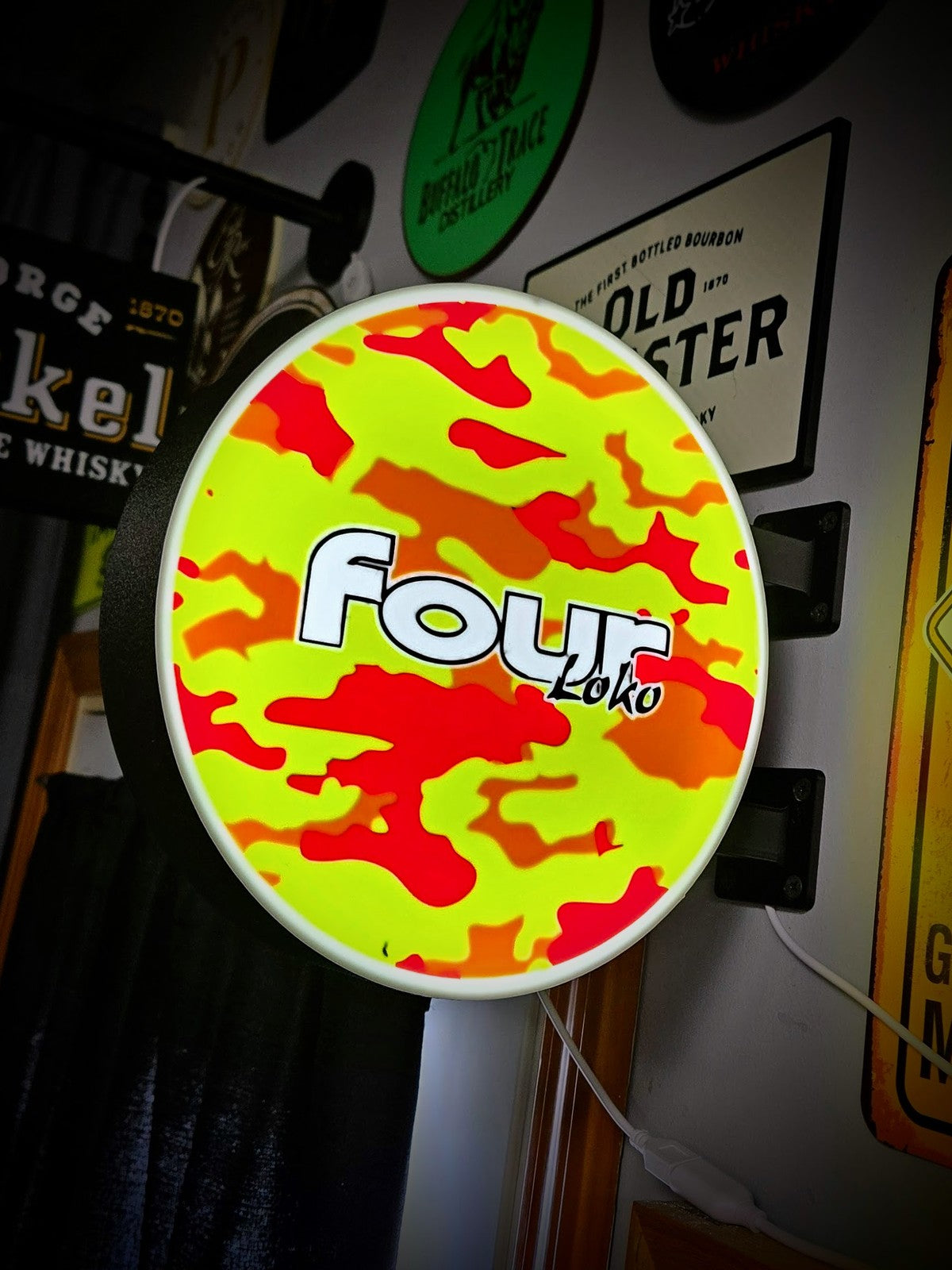 FOUR LOKO 12 Inch Light Box LED Sign 3D Printed Wall Decor Man Cave Garage