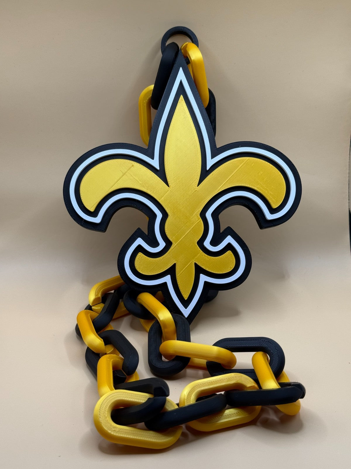 New Orleans Saints Oversized Logo Necklace HandMade 3D Printed