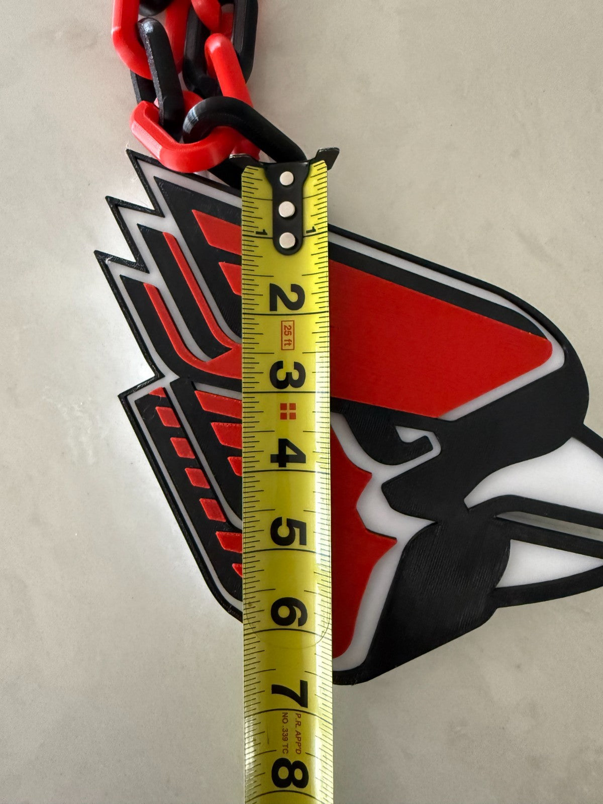 Ball State Cardinals Logo Oversized Necklace Fan Pendant Chain