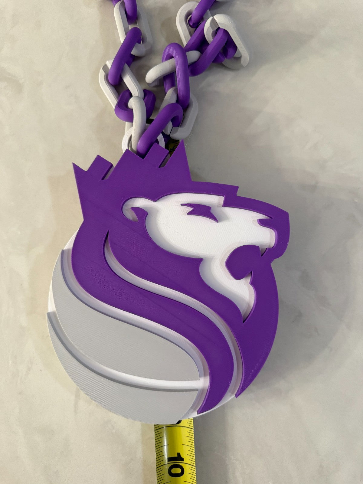 Sacramento Kings Oversized Necklace Pendant Turnover Chain handmade 3D Printed