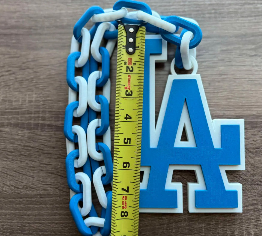 Los Angeles Dodgers 3D Printed Sports Chain, Necklace [Made to Order]