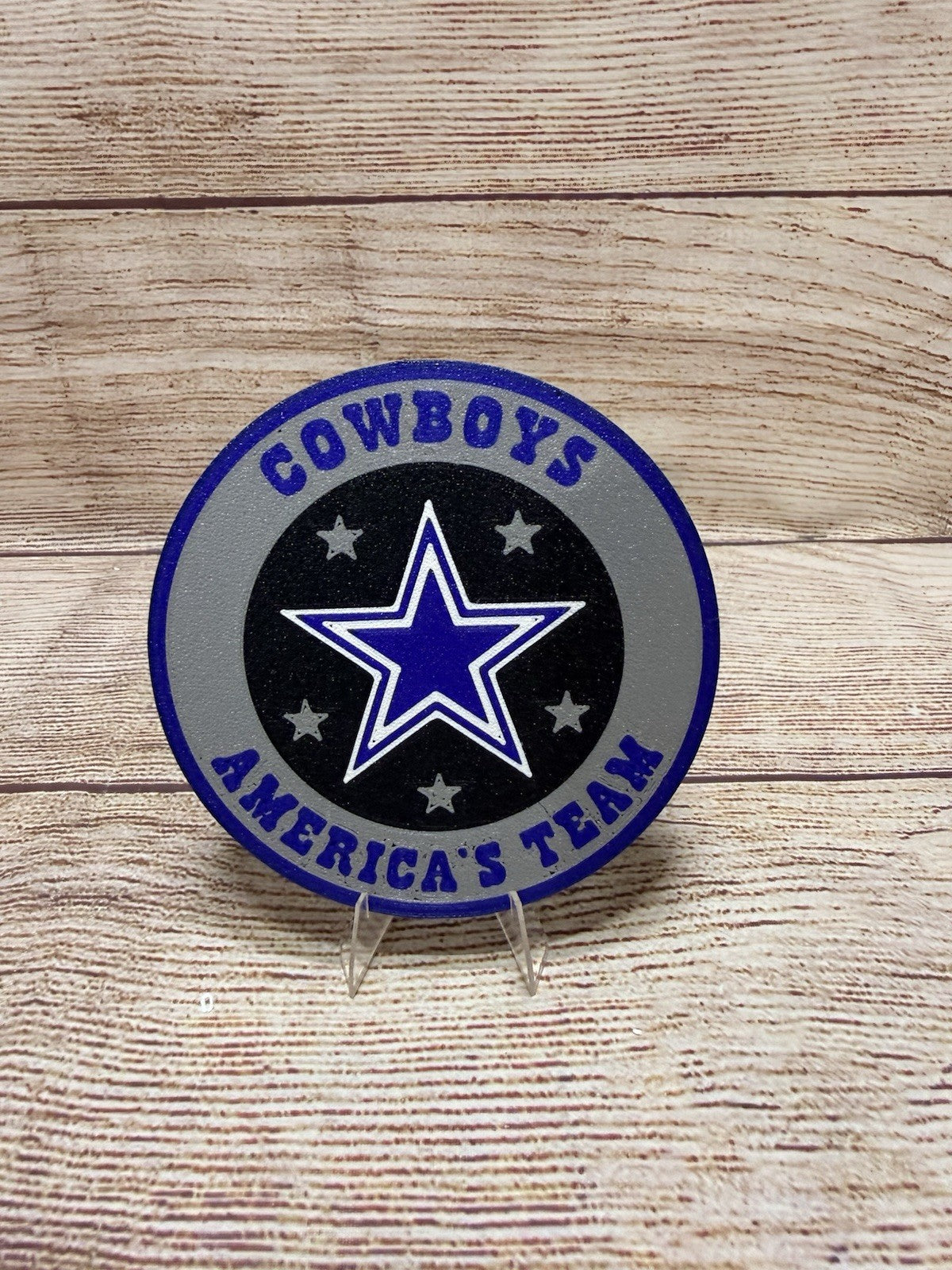 Dallas Cowboys Custom Drink Coasters Set Of 4 With Holder