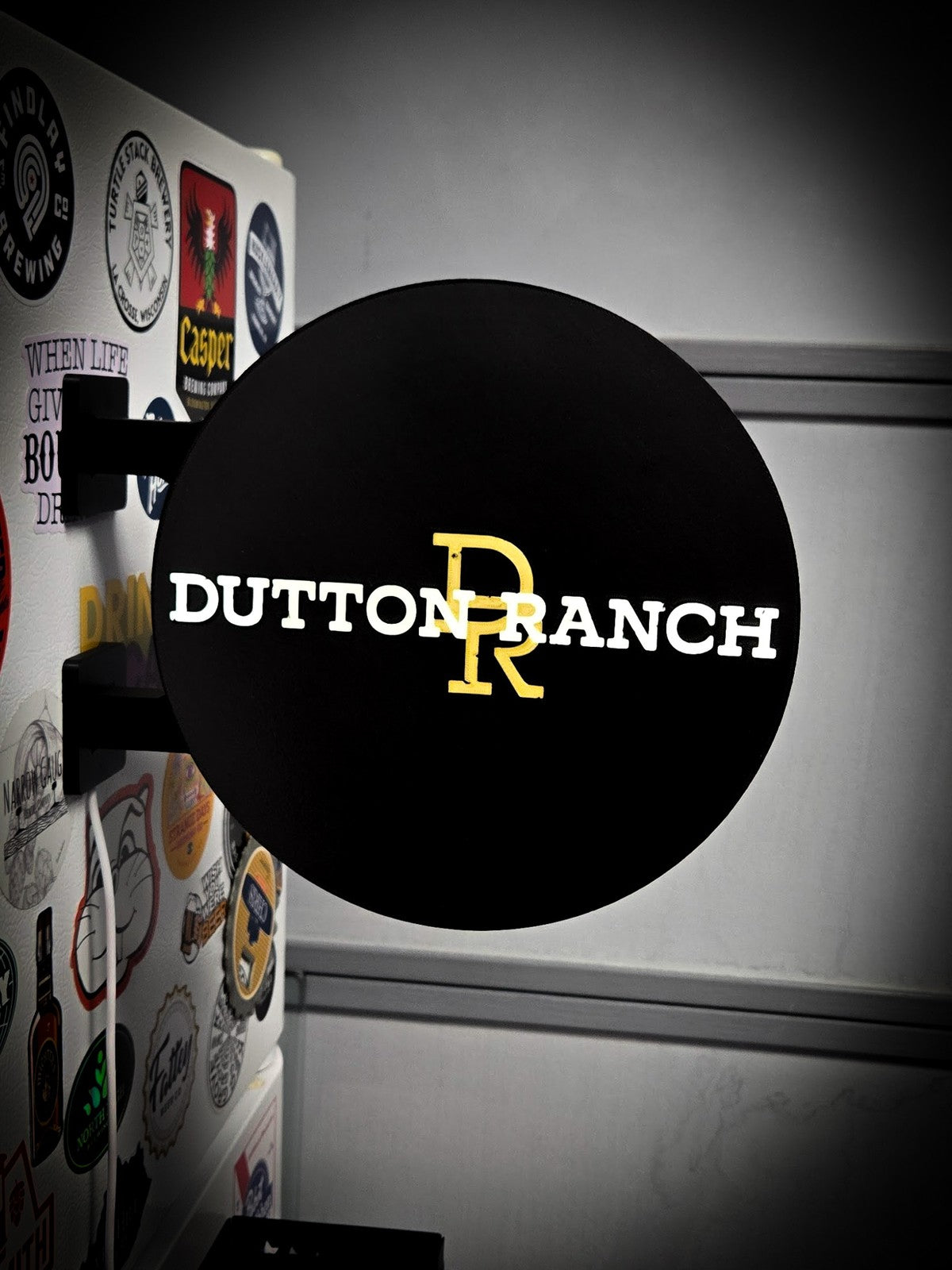 DUTTON RANCH 12 Inch Light Box LED Sign 3D Printed Wall Decor Man Cave Garage