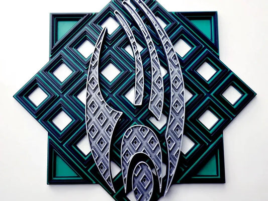 Borg Wall Art Or Display 3D printed Grid Mosaic