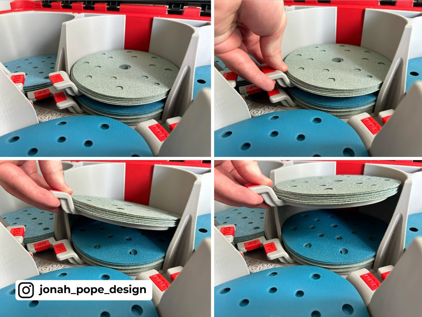 Orbital Sander 6" Disc Storage Insert for Milwaukee Packout (Insert Only)