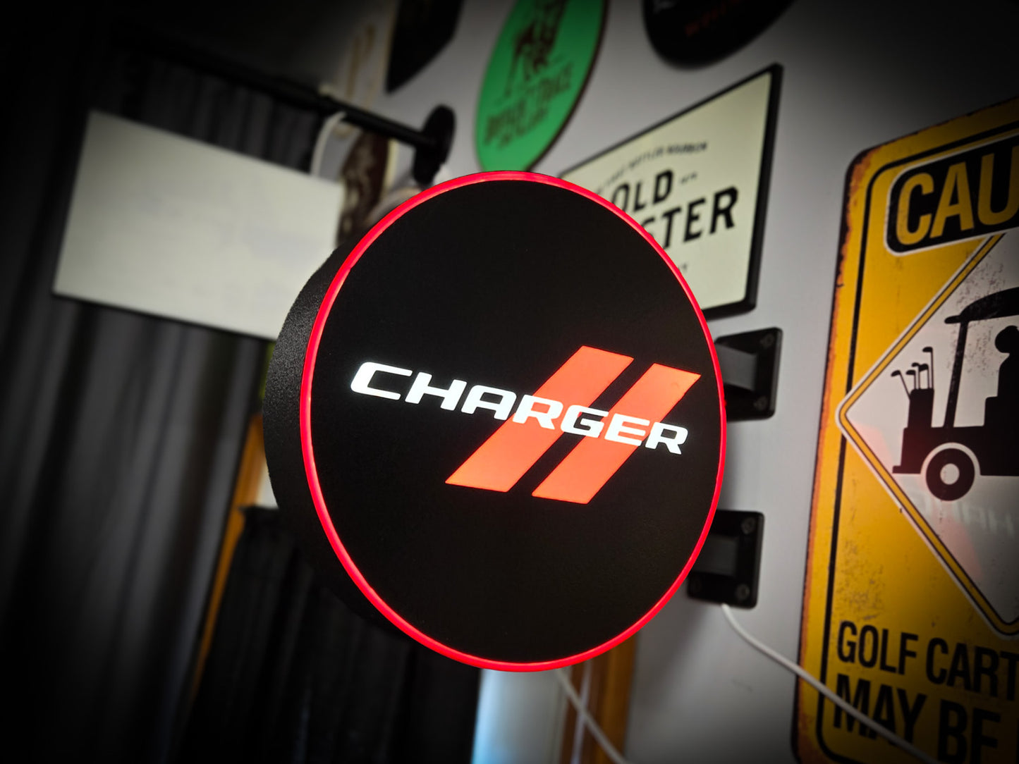 DODGE CHARGER 12 Inch Light Box LED Sign 3D Printed Wall Decor Man Cave Garage