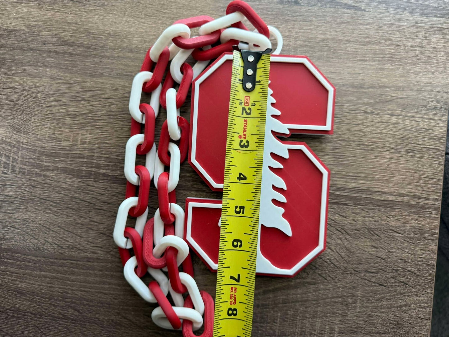 Stanford Cardinal Oversized Necklace, Pendant Chain