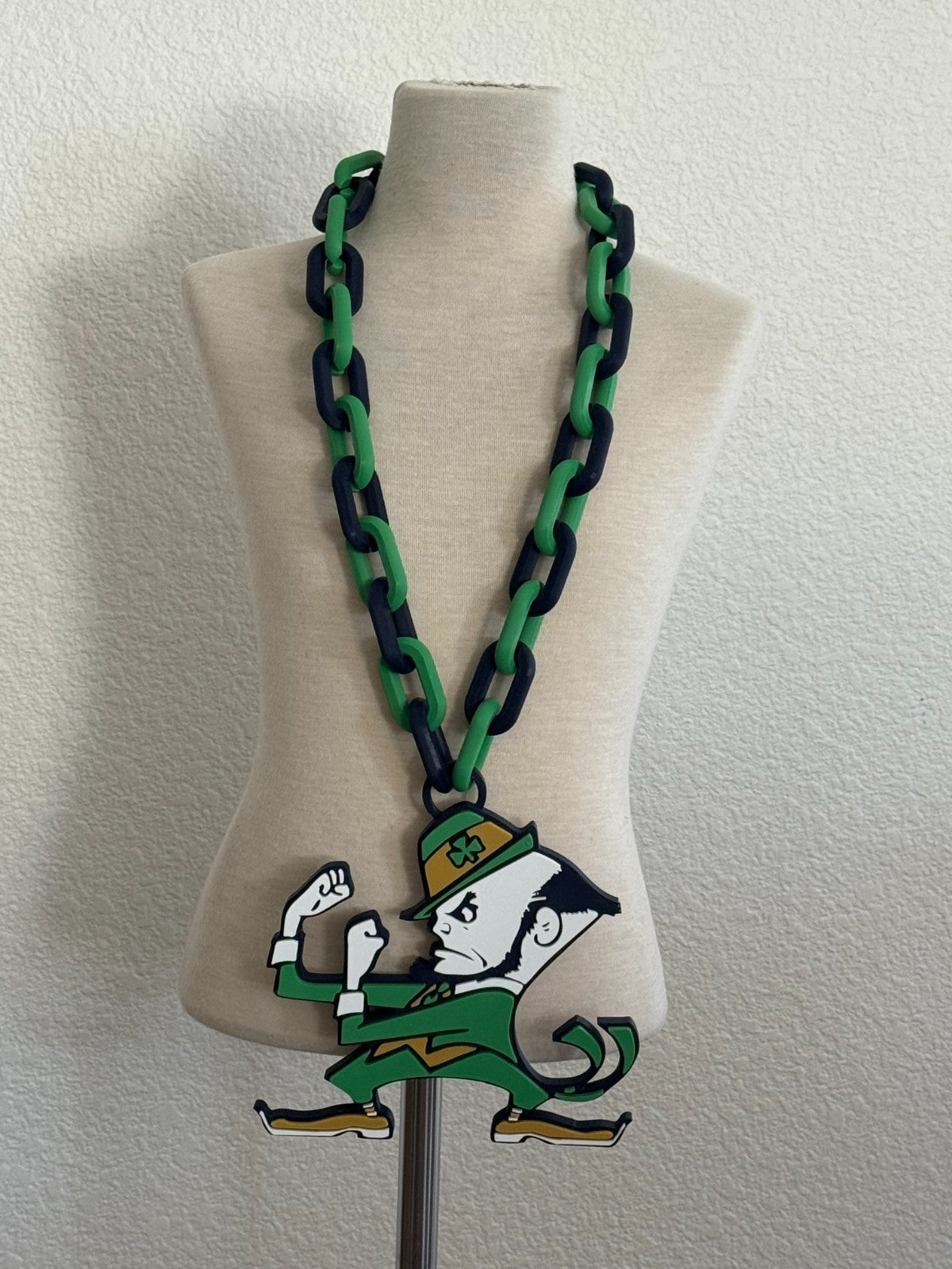 Notre Dame Fighting Irish Logo Oversized Necklace Pendant Chain
