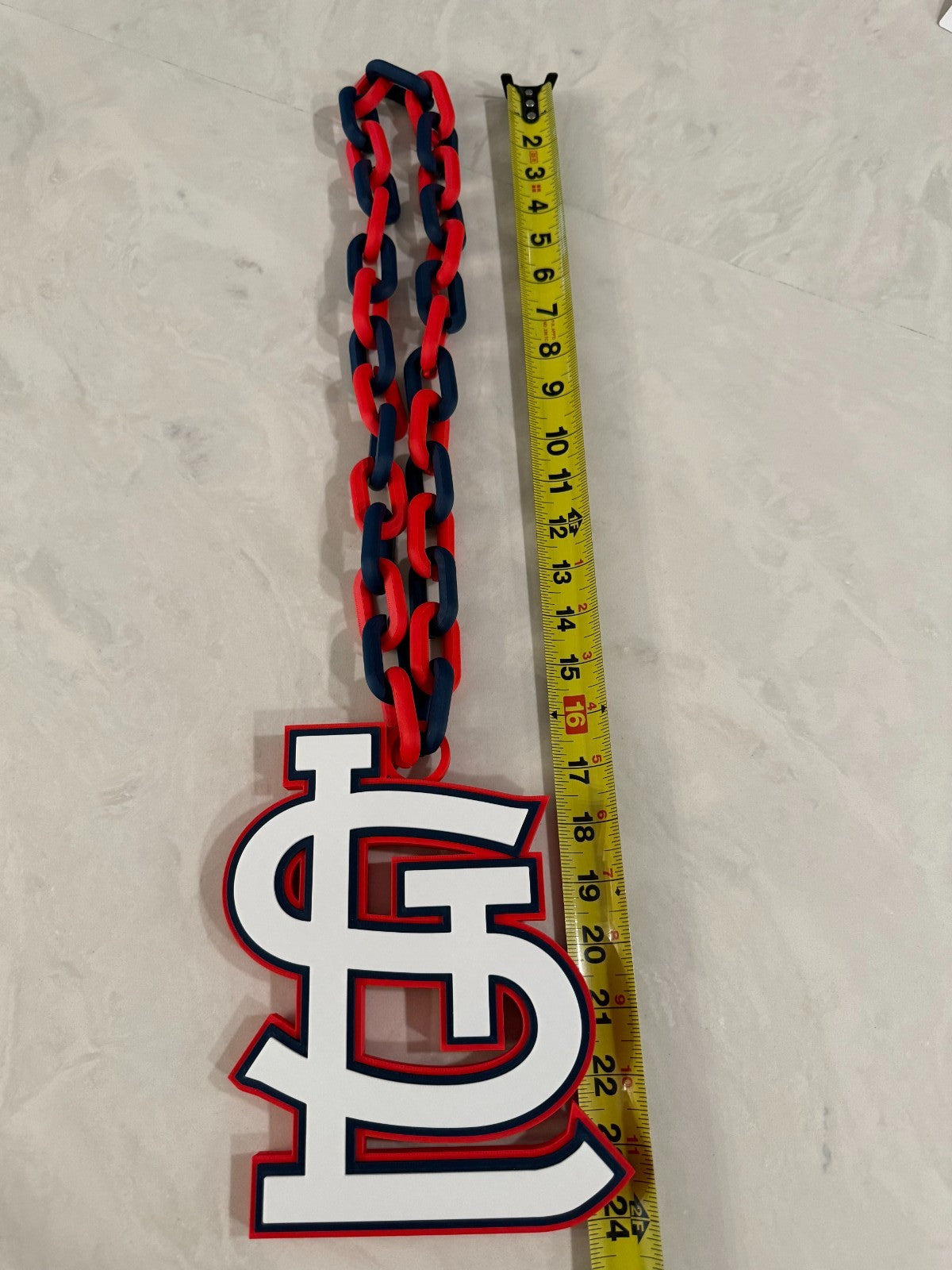St. Louis Cardinals Oversized Necklace Turnover Chain HandMade 3D Printed
