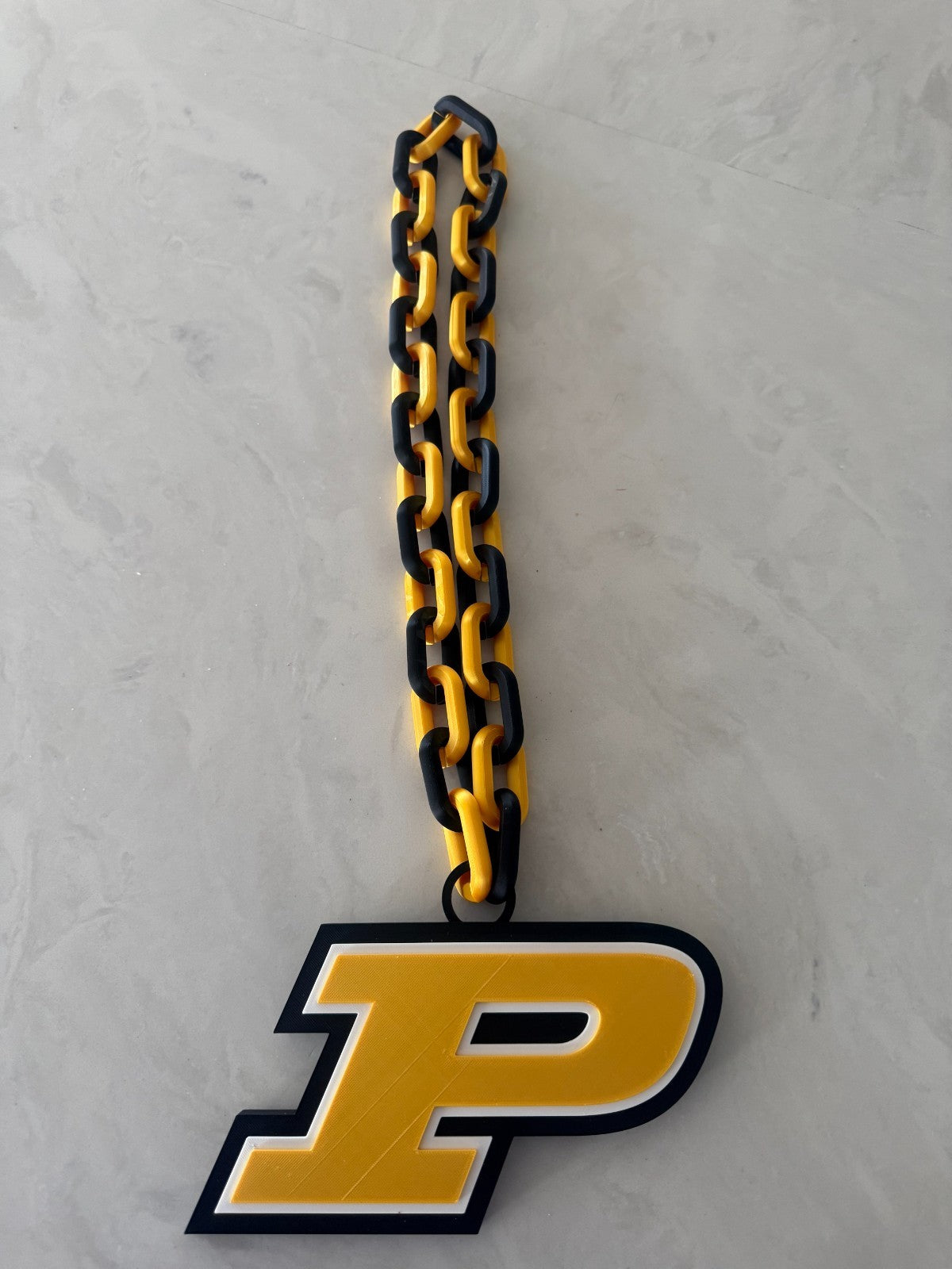 Purdue Boilermakers Logo Oversized Necklace Pendant Chain Handmade 3D Printed