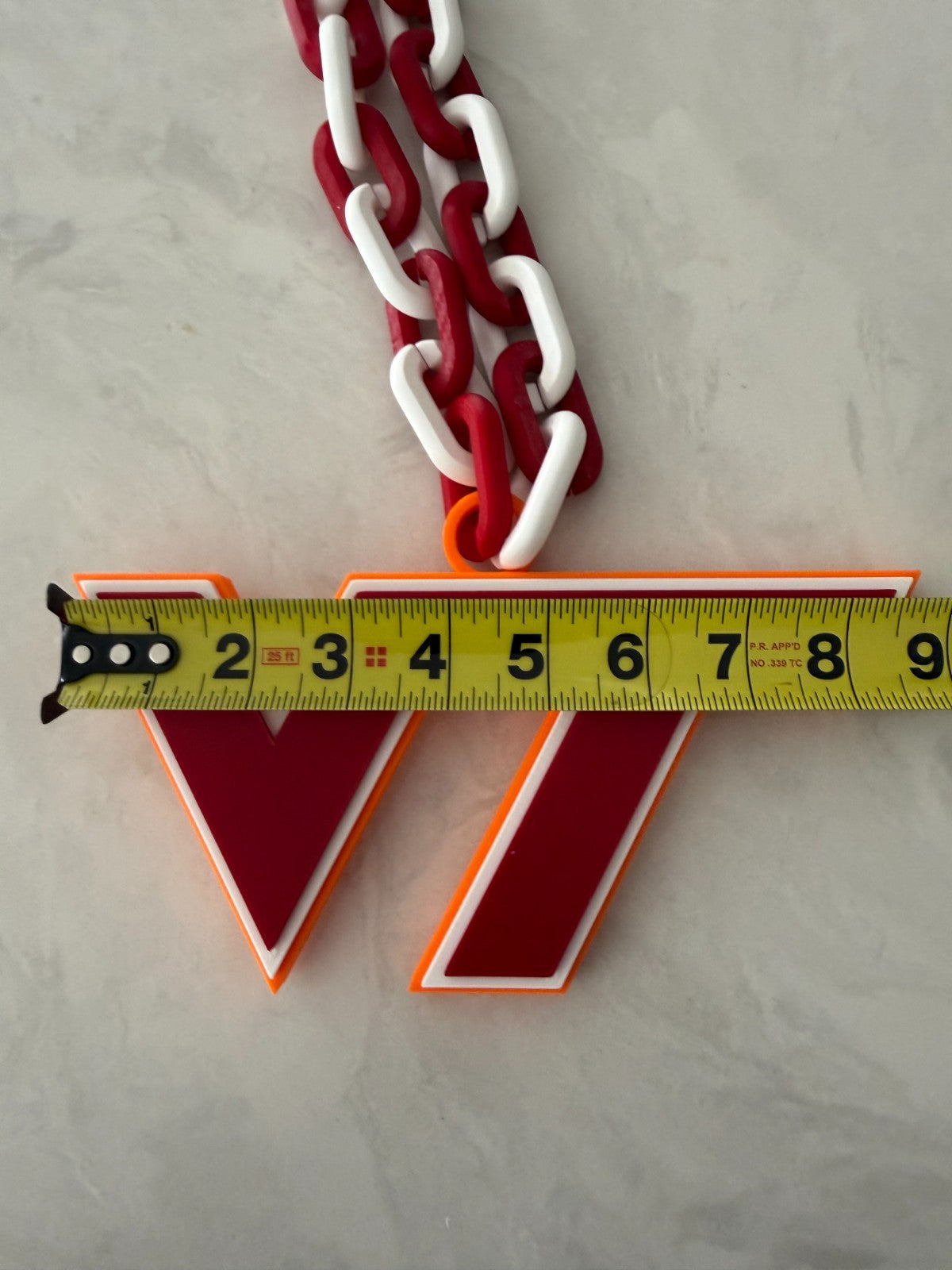Virginia Tech Hokies Oversized Pride Necklace and Chain