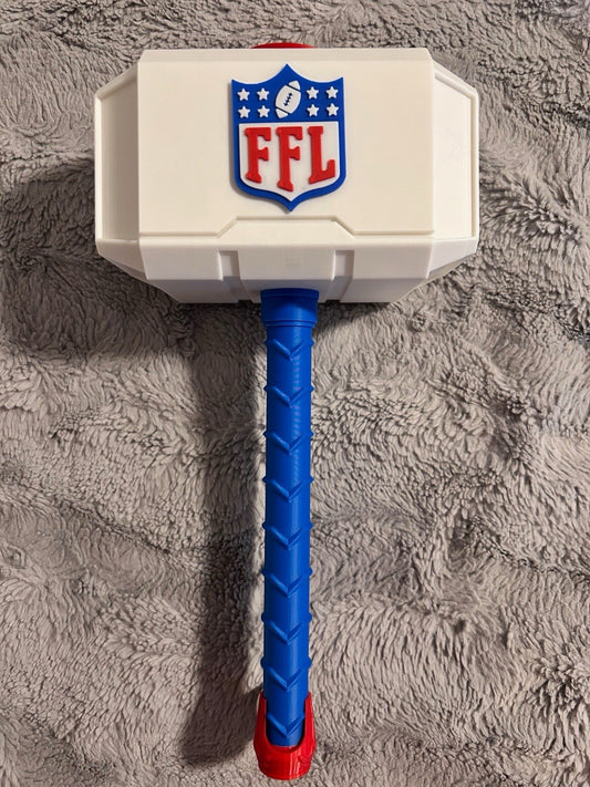 Fantasy Football Commissioners Thor's Hammer -  3D Printed Fan Art Am- Mjolnir