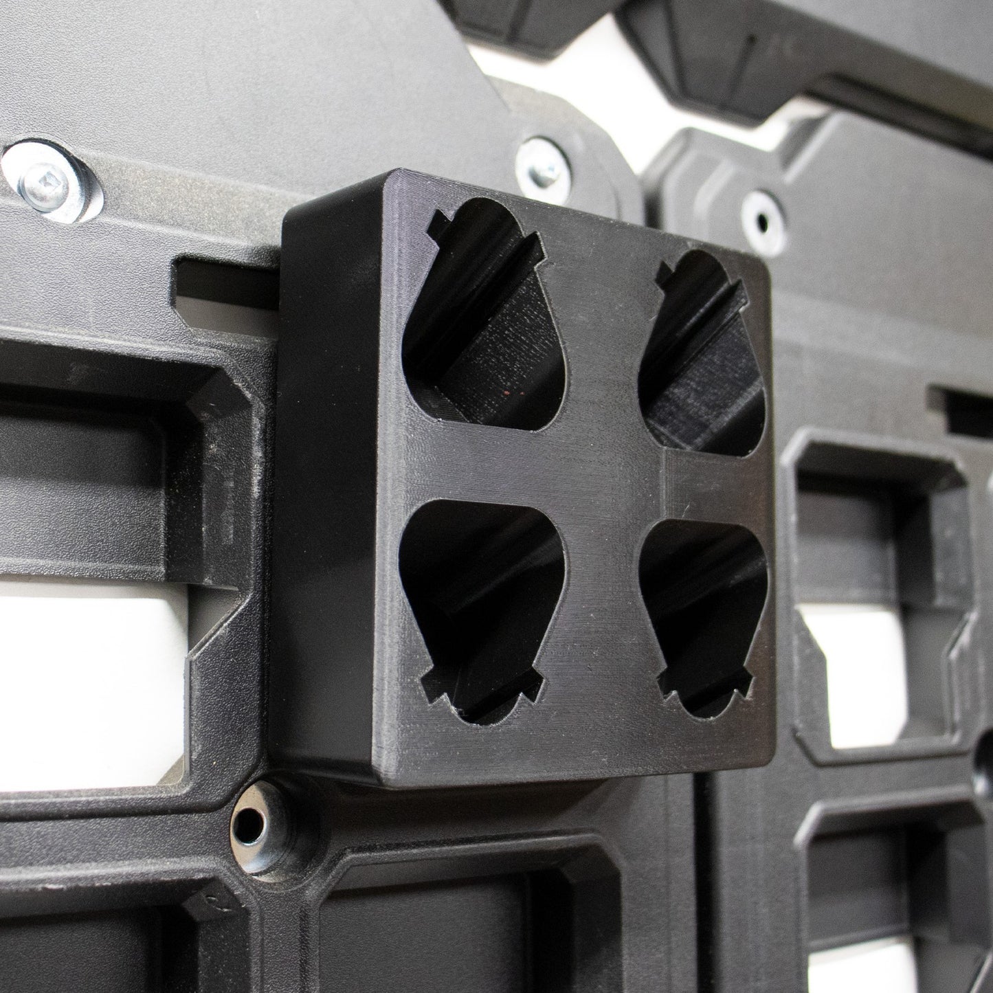 Packout Wall M12 Battery Holder Quad Mount (Large and Small Batteries)