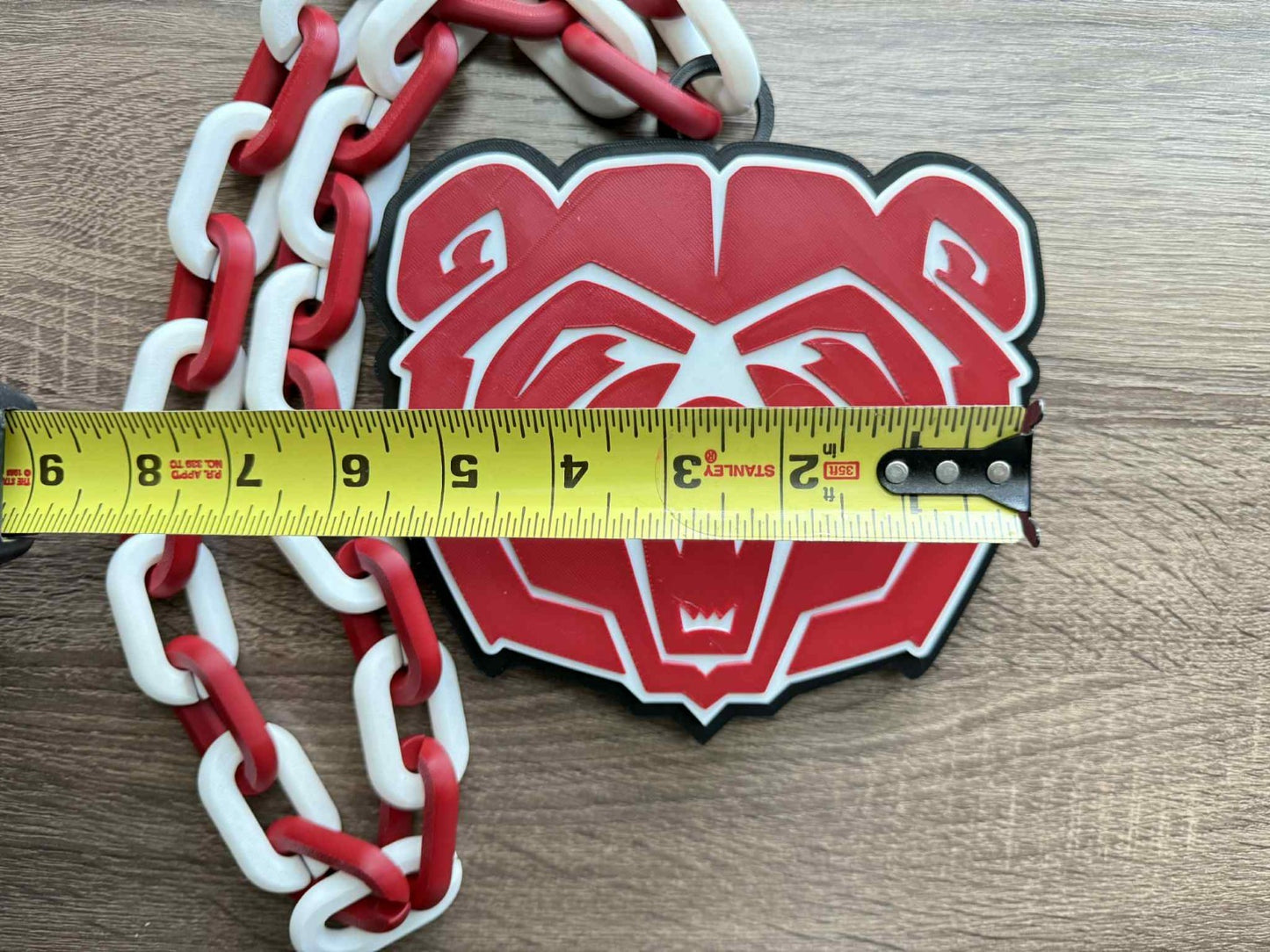 Missouri State Bears Logo Oversized Necklace, Pendant Chain