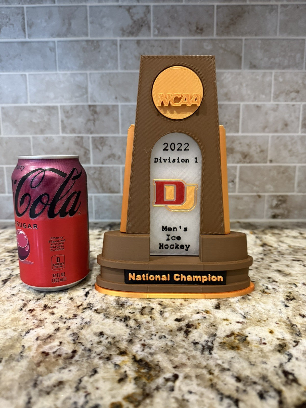 Denver pioneers 2022 hockey national championship trophy 3d printed custom