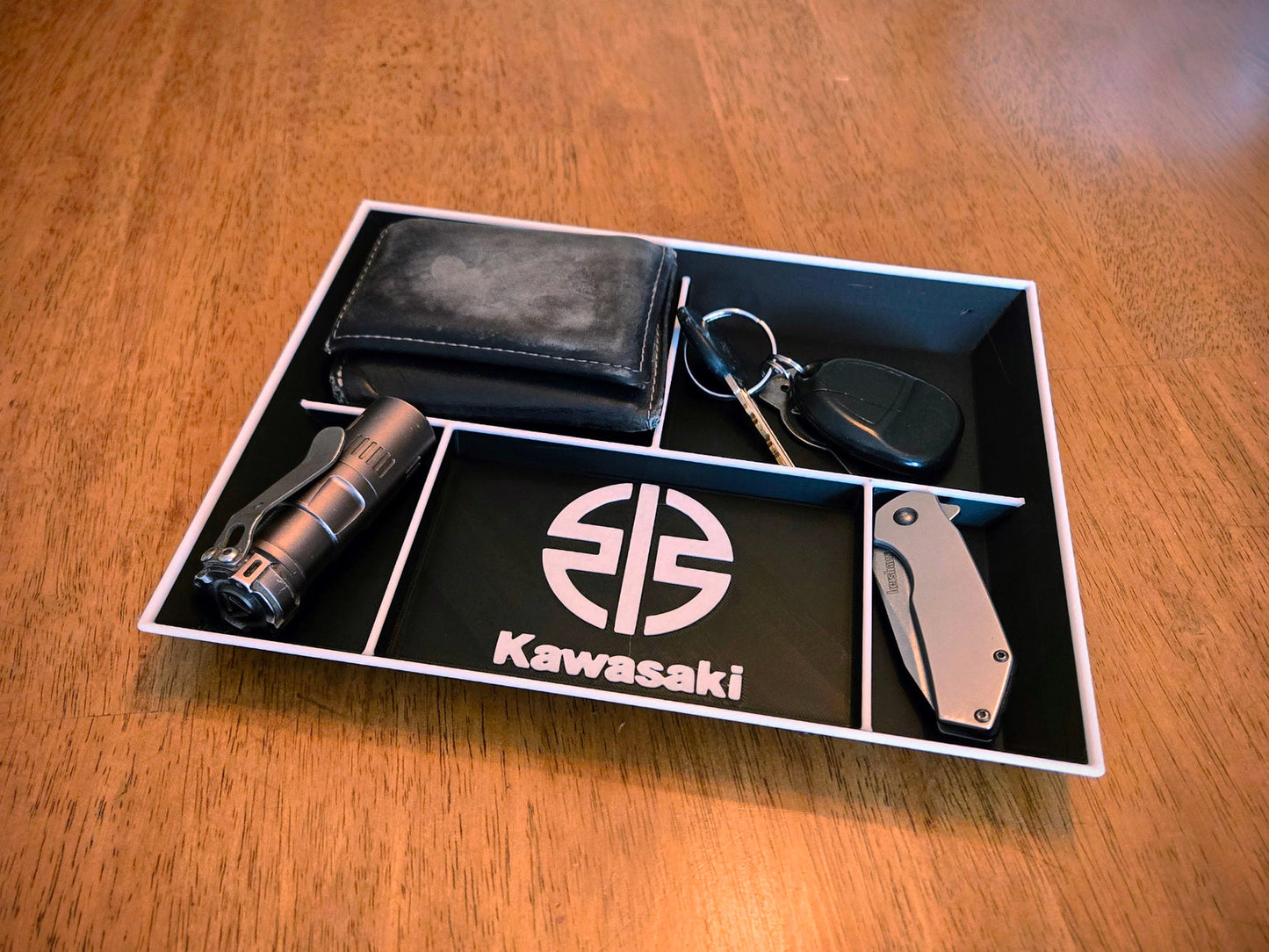 Kawasaki Motorcycles EDC Dump Tray 3D Printed Valet Desk Organizer Catchall