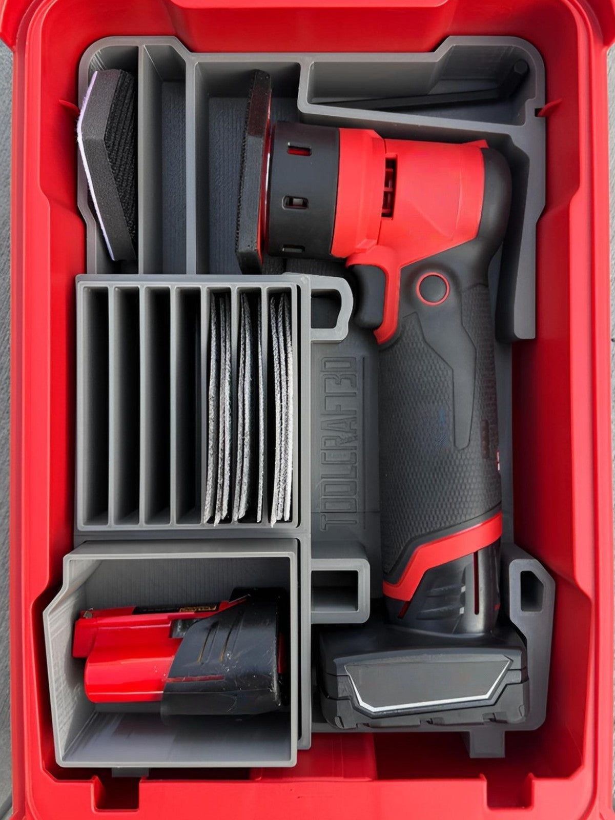 Insert for Milwaukee M12 Orbital Detail Sander & Packout Organizer