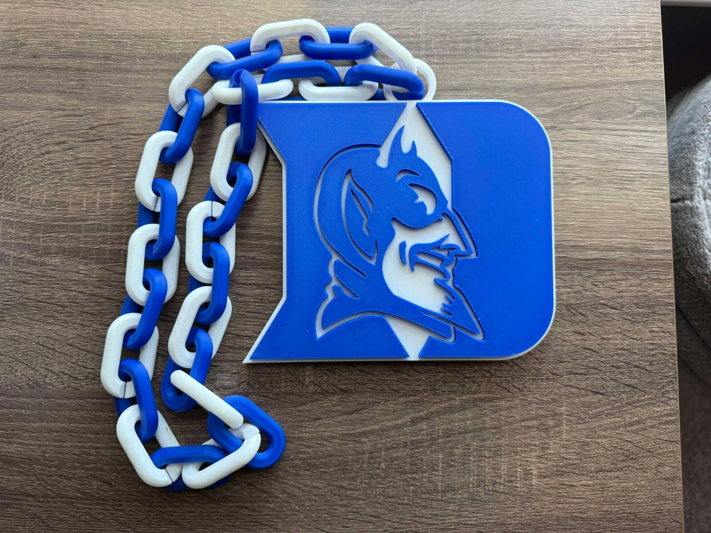 Duke Blue Devils Oversized Necklace, Hype Chain [Made To Order]