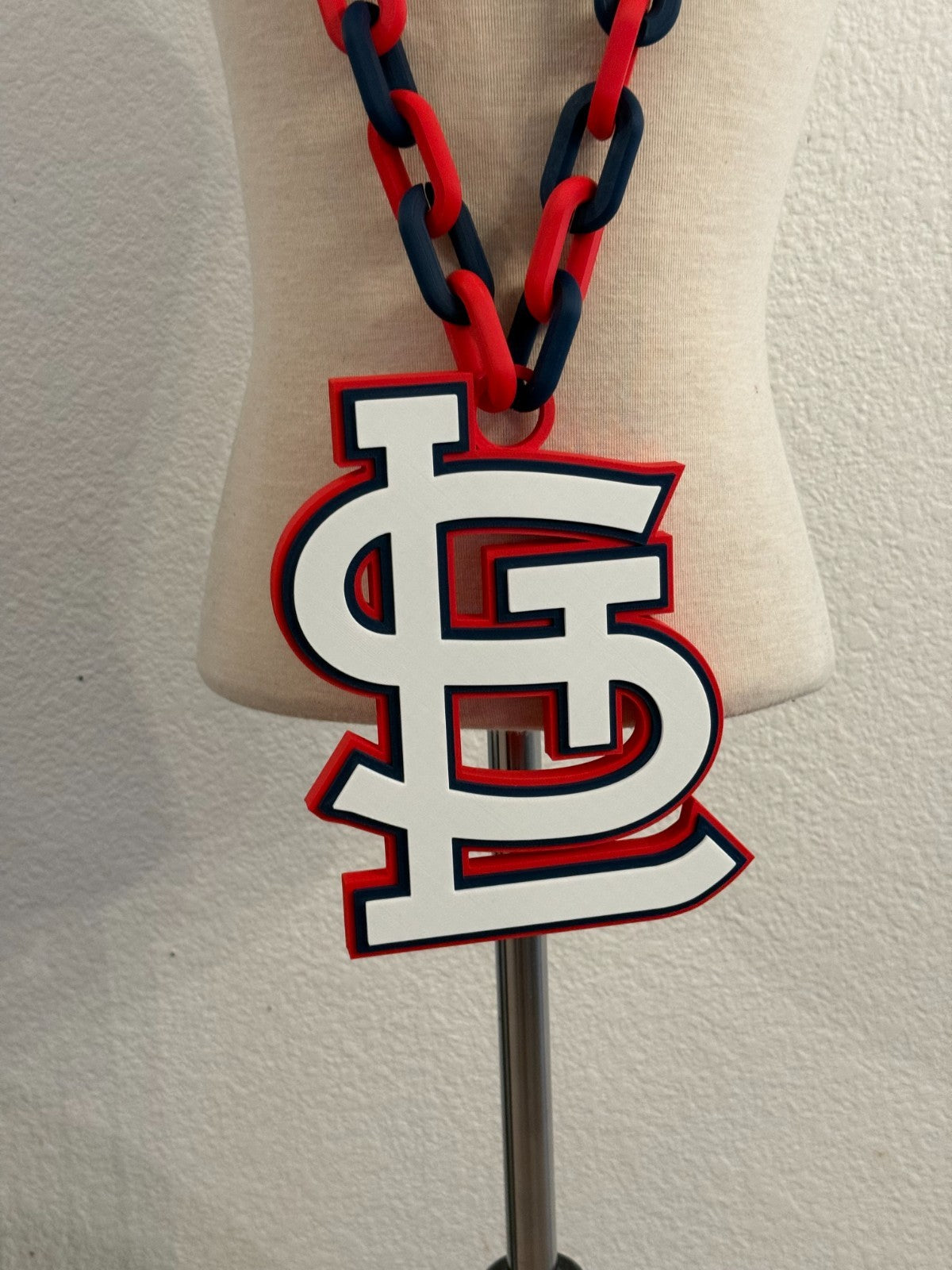 St. Louis Cardinals Oversized Necklace Turnover Chain HandMade 3D Printed