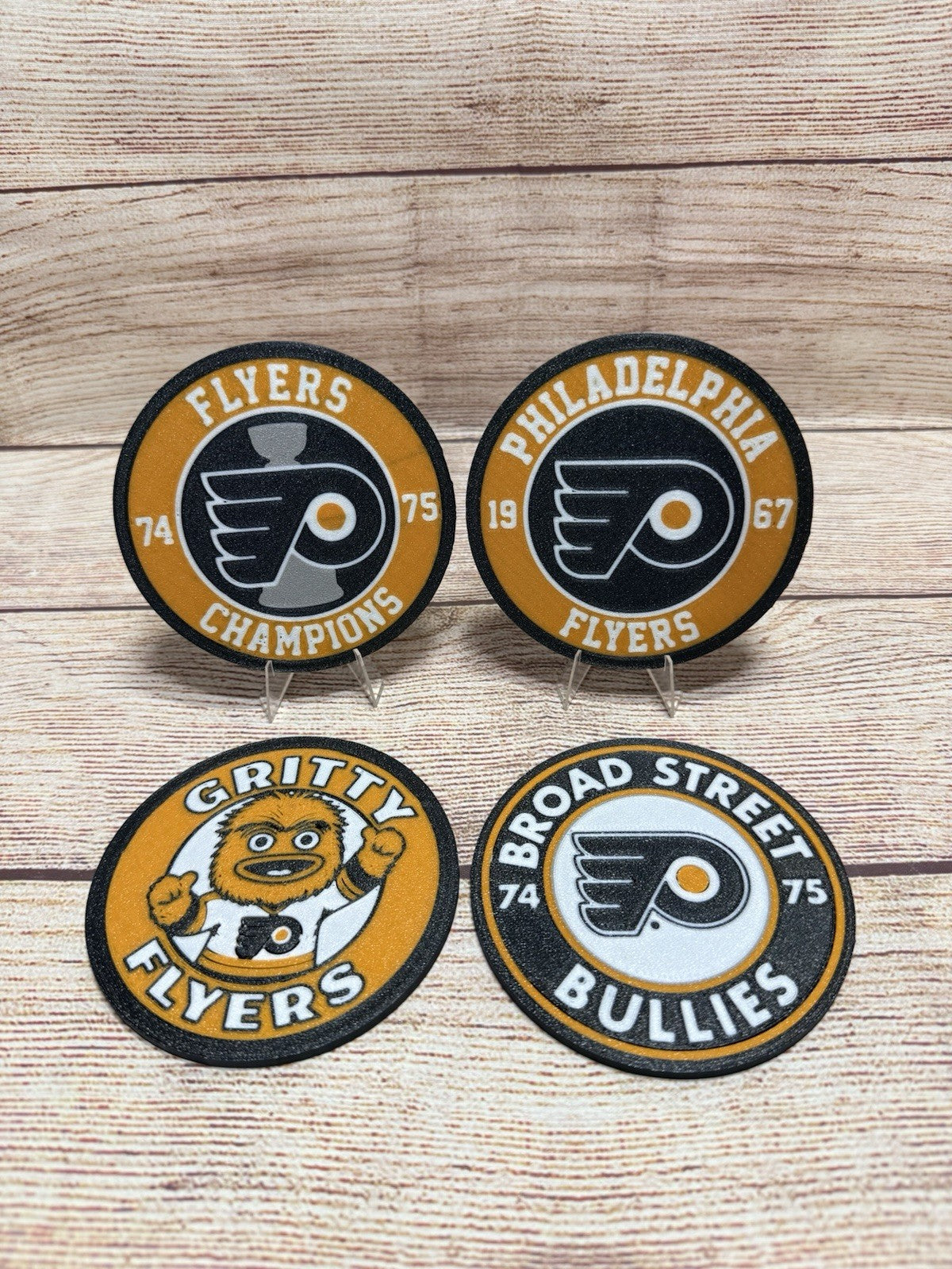Philadelphia Flyers Custom Drink Coasters With Holder 4 Coasters Updated W New