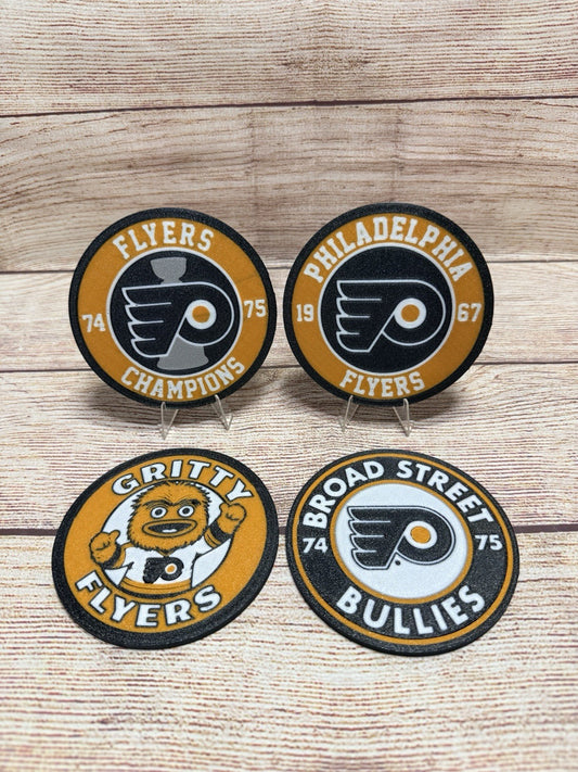 Philadelphia Flyers Custom Drink Coasters With Holder 4 Coasters Updated W New