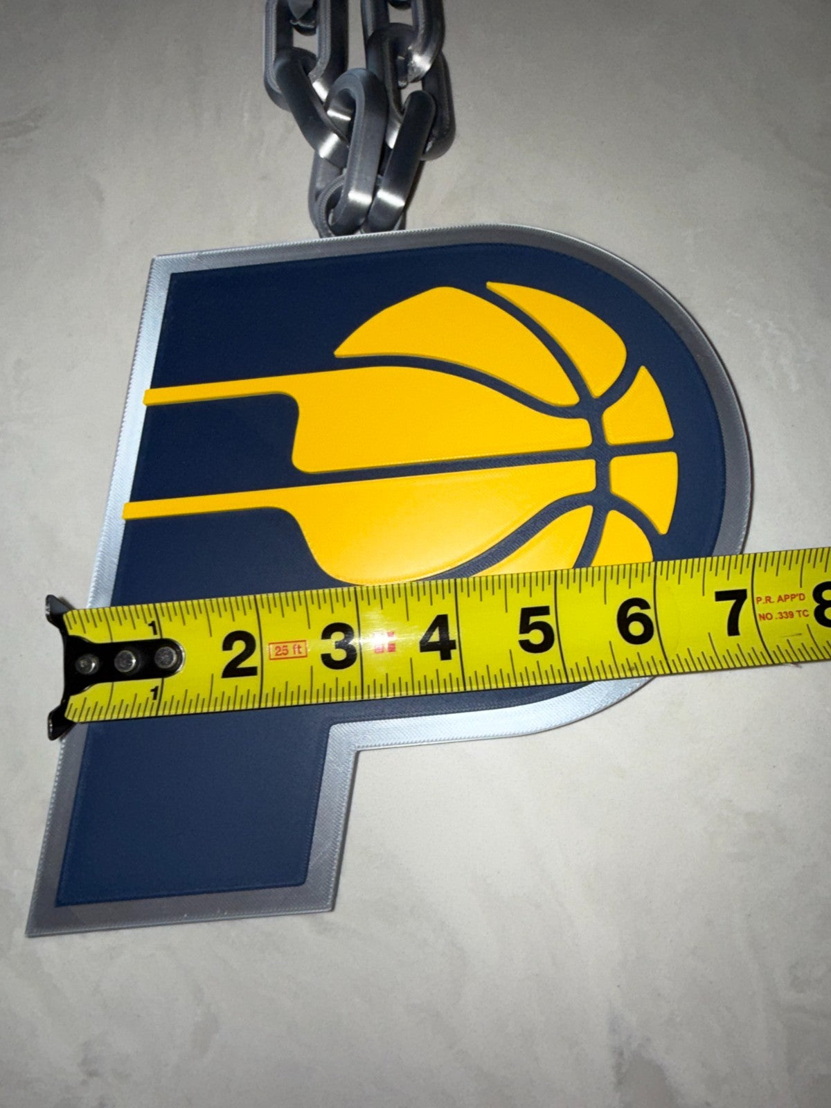 Indiana Pacers Oversized Necklace Pendant Handmade 3D Printed