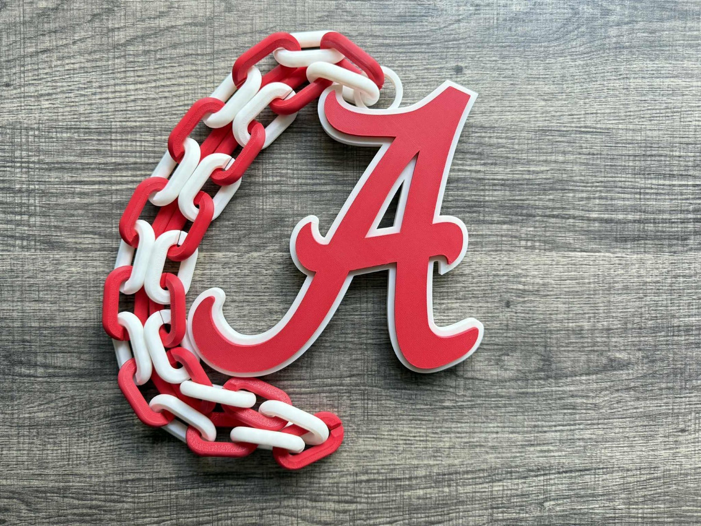 Alabama Crimson Tide Logo Oversized Necklace, Pendant Chain