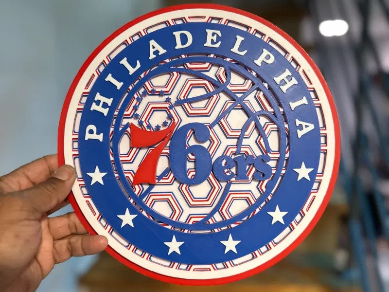 Philadelphia 76ers Wall Art Or Display 3D printed Dimensional Mosaic