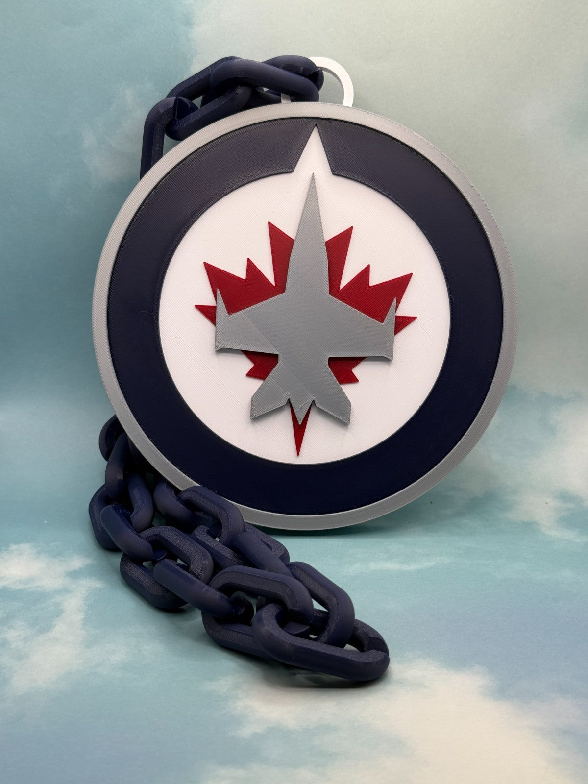 Winnipeg Jets Oversized Necklace, Fan Hype Chain "Fueled By Passion"