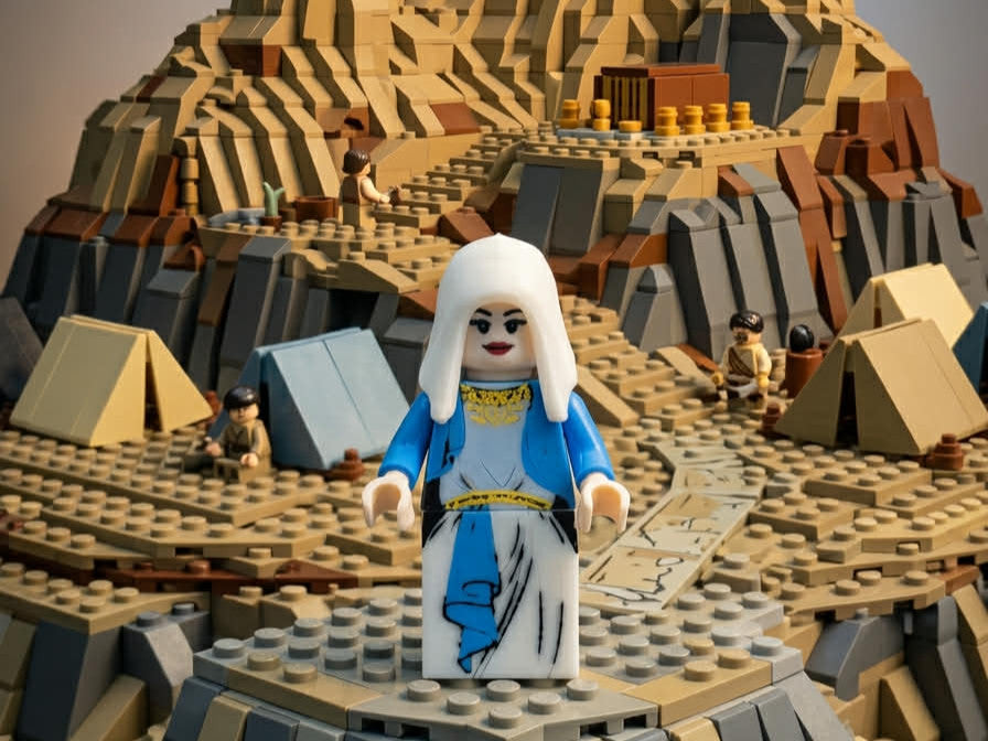 Virgin Mary 8 inches tall 3D Printed Lego Inspired