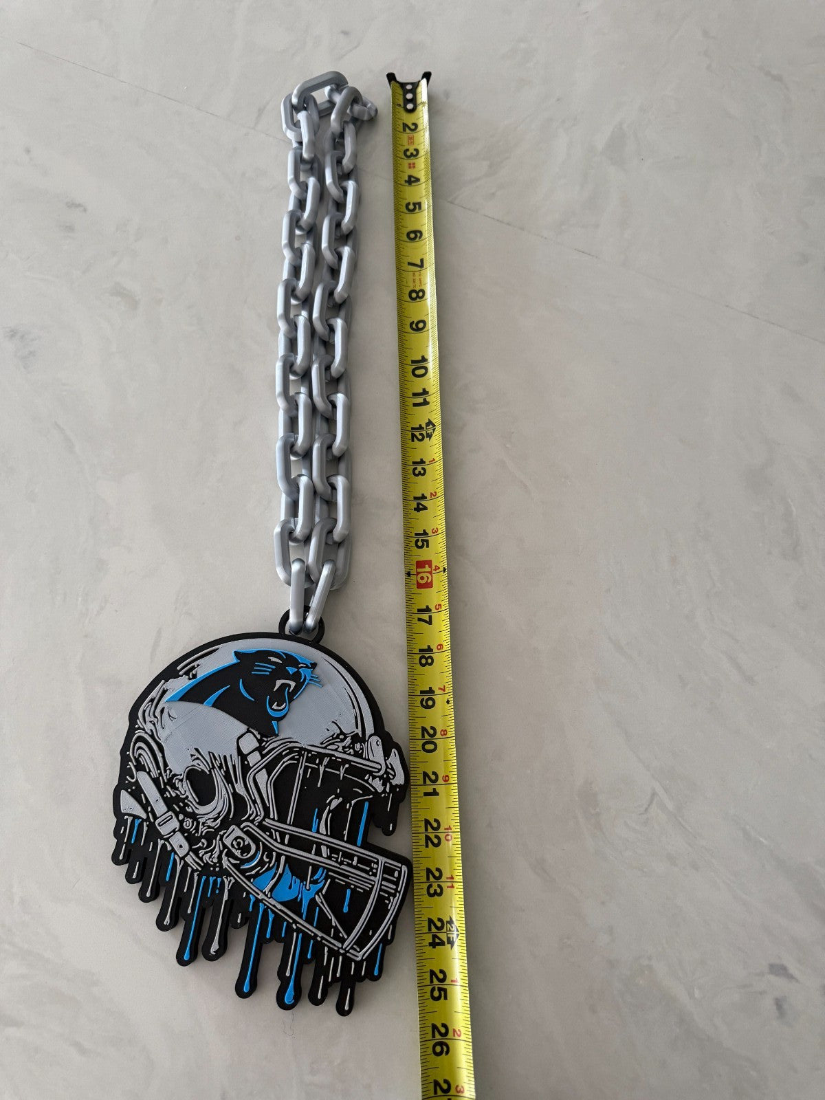 Carolina Panthers Helmet Drip Hype Chain Handmade 3D Printed