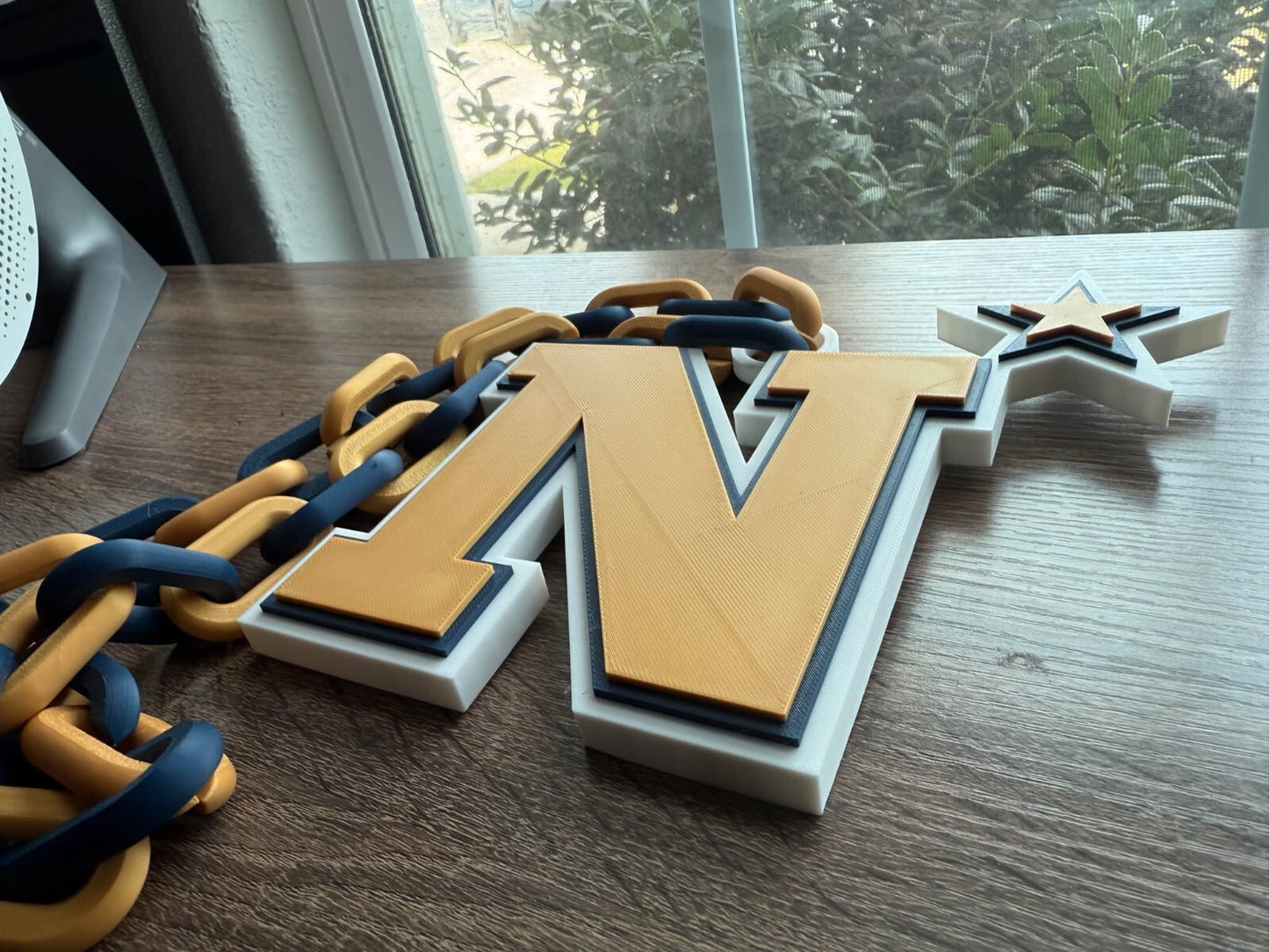 Navy Midshipmen Oversized Necklace, Hype Chain [Made To Order]