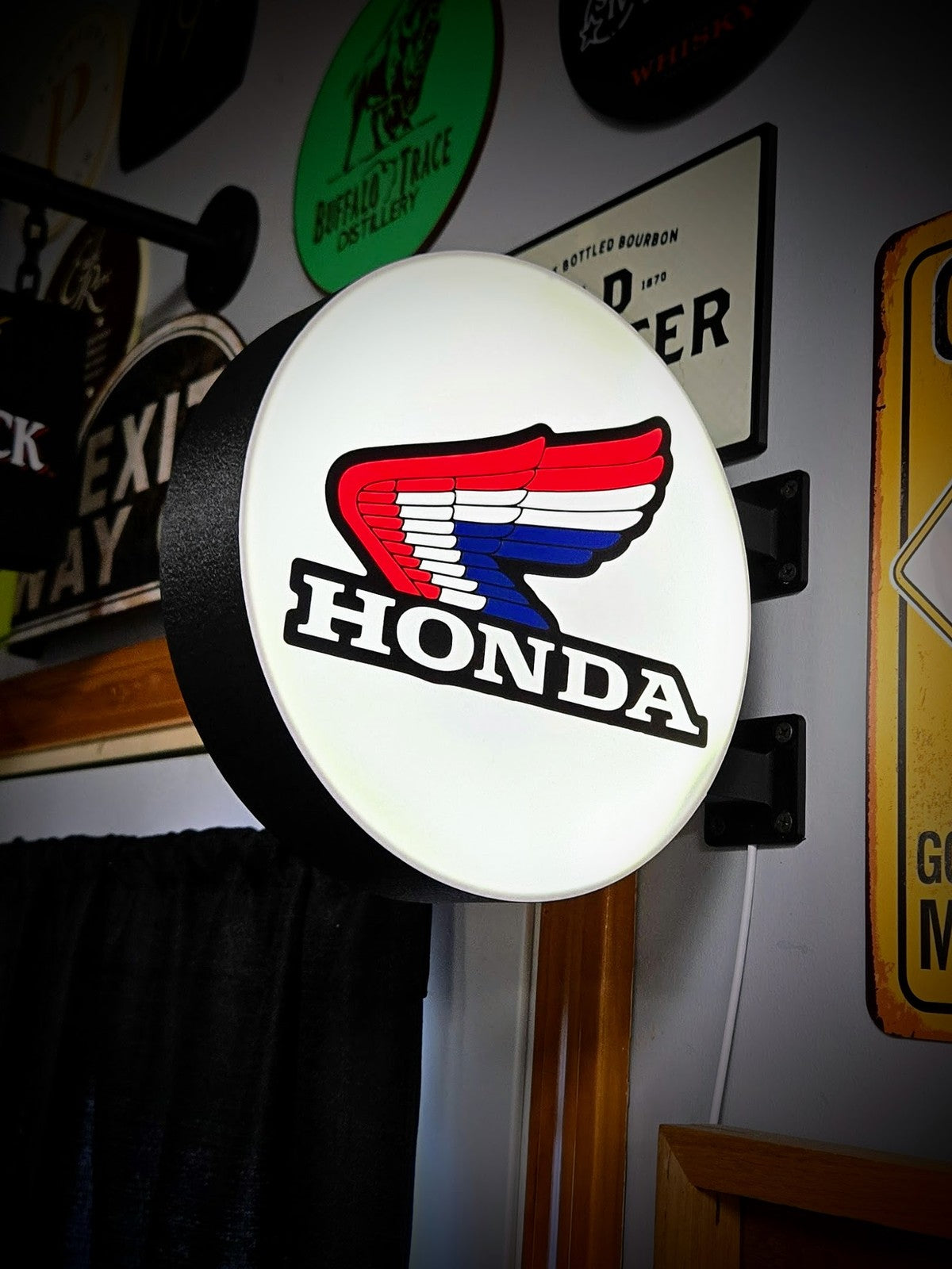 HONDA MOTORCYCLES 12 Inch Light Box LED Sign 3D Printed Wall Decor Man Cave