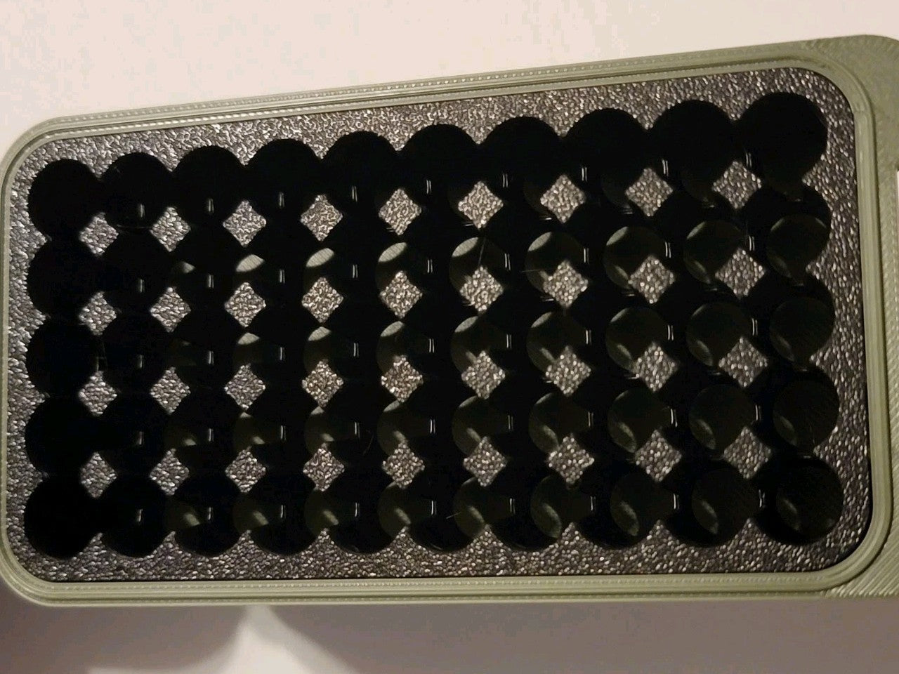 3x 9mm Ammo Box Snap Lock 50 rd Compact 3d Printed Storage Olive Green Gold Pla