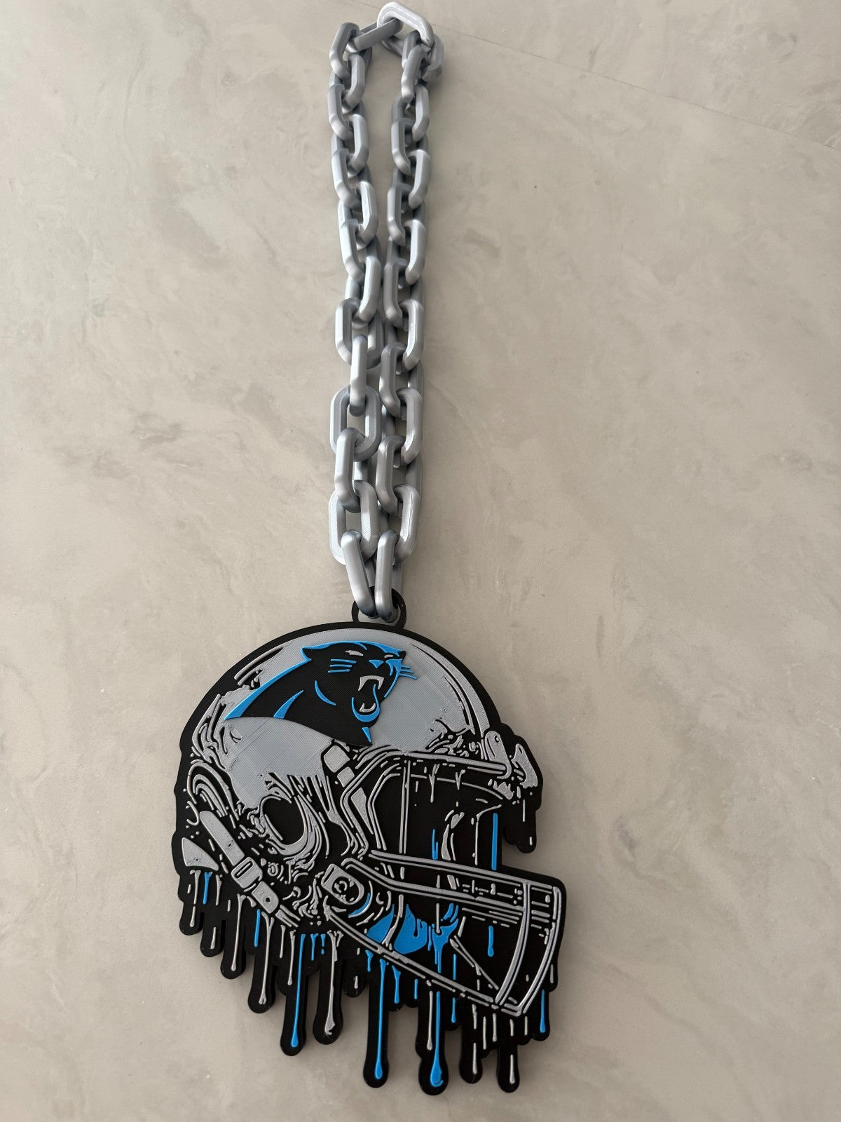 Carolina Panthers Helmet Drip Hype Chain Handmade 3D Printed